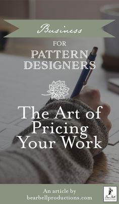 the art of pricing your work book cover with a hand holding a pen and writing on paper