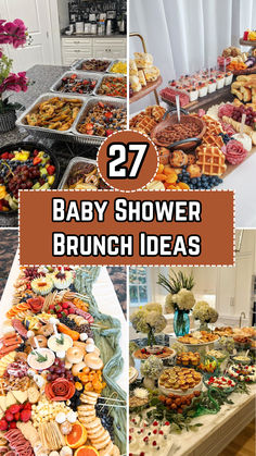 baby shower brunch ideas with lots of food