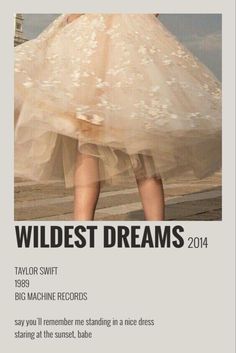 a woman in a dress is standing with her hands on her hips and the words wildet dreams written below it