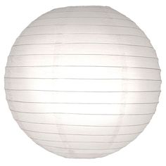 a round white paper lantern on a white background