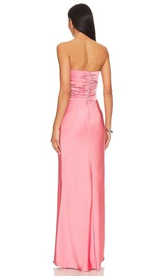 Find MISHA COLLECTION Livia Maxi Dress In Pink on Editorialist. MISHA Livia Maxi Dress in Pink. - size XXL (also in L, M, S, XS) MISHA Livia Maxi Dress in Pink. - size XXL (also in L, M, S, XS) Main: 100% polyester Lining: 100% polyester. Made in China . Dry clean only. Fully lined. Hidden back zipper closure. Lightly shirred boned bust. Midweight charmeuse fabric with subtle ruching at back. Neckline to hem measures approx 56.5 in length. MISR-WD317. JFMA24DR035. With a clear vision, determinat Prom Dresses Aesthetic, Charmeuse Fabric, Dresses Aesthetic, Shell Pink, Shirred Dress, Prom Dress Inspiration, Product Development, Backless Maxi Dresses, Clear Vision