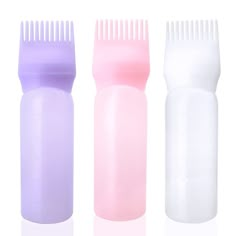 Root Comb Applicator Bottle 6 Ounce Hair Dye Applicator Brush 3 Pack Applicator Bottle for Hair Root Comb Color Applicator Bo Hair Tool Set, Applicator Bottle, Hair Care Tools, Hair Essentials, Roots Hair, Hair Journey