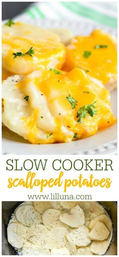 this slow cooker scalloped potatoes recipe is so easy to make and delicious