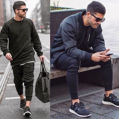 Casual Male Bags, Men's Street Fashion, Men's Street Style Photography, Big Mens Fashion Casual, Streetwear Outfit Ideas, Street Fashion Style, Fashion Network, Male Clothes, Men's Sportswear