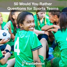 50 Would You Rather Questions for Sports Teams. Break the ice with conversation starters to kick off the season. Volleyball Activities, Competitive Swimming Workout, Softball Room, Assembly Ideas, Volleyball Ideas, Soccer Videos, Rather Questions, Genius Hour, Volleyball Humor