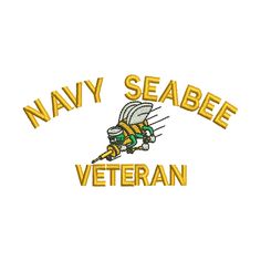 US Navy Seabee Military Veteran Us Navy Seabees, Military Emblems, Navy Seabees, Plain Clothing, Digitized Embroidery Designs, Heat Transfer Design, Military Veterans, Us Navy, Embroidery Design