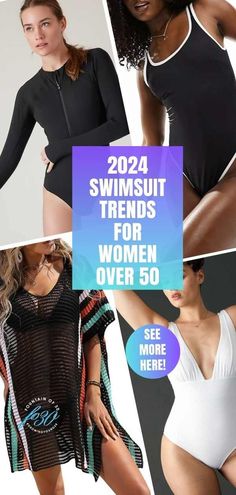 Here are the best swimsuit trends for women over 50. Feel comfortable and look great in the swimwear that is popular right now. #swim #swimwear #trends #over50 #summerfashion Swimsuit Trends, Popular Now, Best Swimsuits, Swimwear Trends, Women Over 50, Style Mistakes, Summer 2024, Over 50, Athleisure