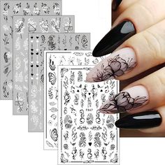 PRICES MAY VARY. What You Will Get: 8 sheets stickers are the perfect fashion accessories. Large number of different patterns for you to use and replace in daily life, nail decals are full of sensuality and elegance, Various charming patterns bring you a different mood. Easy to use: Self-adhesive nail stickers, you can follow it to decorate your own style nails, Ideal for natural or acrylic nails. DIY Nail Art: Great to create your unique wonderful cute nail designs. It is fun to DIY nail art wi Butterfly Vine, Leaf Butterfly, Flowers Nail Art, Style Nails, Nail Stickers Decals, Nail Art Stickers Decals, Nails Diy, Nail Dryer, Flower Leaf