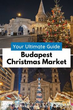 a christmas market with the words your ultimate guide budget christmas market