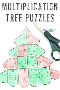 a printable christmas tree puzzle for kids to practice their math skills and solve the missing numbers