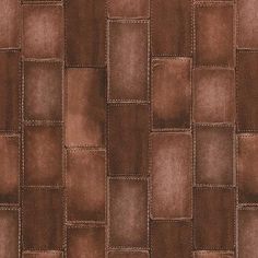 a brown leather textured wallpaper with square and rectangle design in the center