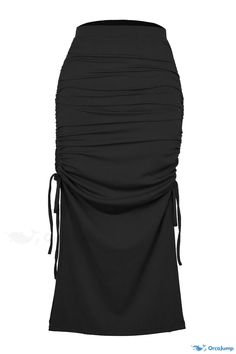 Orcajump - Womens Sexy Fit & Flare Belted A-Line Midi Dress with Pleats Long Tube Dress, Hooded Sweater Dress, Beer Outfit, Dress With Pleats, Hip Skirt, Performance Dresses, Lace Pink Dress, Wrap Around Skirt, Solid Color Dress