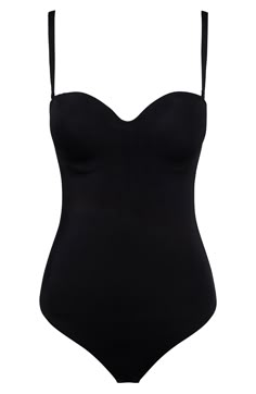 Sculpt your form in this elegant bodysuit featuring a built-in bandeau bra, a no-show thong back and a reinforced midsection with corsetry details. Removable, adjustable straps Cups lined with 94% cotton, 6% elastane 80% polyamide, 20% elastane Hand wash, line dry Made in Croatia Strapless Shaping Bodysuit With Built-in Bra, Sculpting Underwire Bodysuit With Built-in Bra, Sculpting Bodysuit With Built-in Bra And Underwire, Strapless Stretch Shapewear Bodysuit, Elegant Push-up Swimwear With Built-in Bra, Strapless Shaping Bodysuit Shapewear, Strapless Shaping Bodysuit, Second-skin Bodysuit With Spaghetti Straps And Built-in Bra, Elegant Backless Shapewear With Built-in Bra