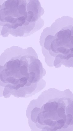 purple watercolor clouds are shown in this artistic pattern on a white wallpaper background