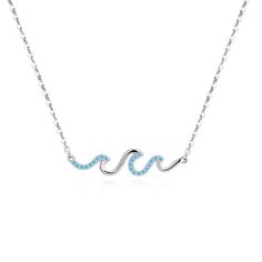 PRICES MAY VARY. Ocean teardrop necklace: embellished with cubic zirconia, detailed elegant charming,specially created for women. Perfect for everyday wear Ocean wave necklace total Length: 18 inch with 2 inch Extender Material: Made with 925 sterling silver, Tarnish Resistant,Nickel Free, Lead-free, Cadmium-free,Safe for sensitive skin Gift Box Packaged: Beautiful Enough to Send as a Perfect Gifts to Your Sister,Mother,Daughter,Wife,Lover,Female Friend or for Yourself on Christmas,Mother's Day, Wave Pendant, Silver Sea, Wave Necklace, Marine Fish, Ocean Jewelry, Ocean Wave, Jewelry Sterling Silver, Teardrop Necklace, Western Jewelry