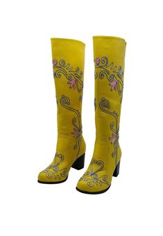 Check out this item in my Etsy shop https://www.etsy.com/listing/718010046/leather-handembroidery-knee-high-womens Traditional Fitted Leather Boots, Traditional Leather Boots For Fall, Traditional Hand-stitched Leather Boots, Traditional Embroidered Leather Boots, Traditional Hand Tooled Leather Boots, Traditional Winter Boots, Winter Leather Boots With Embroidery, Winter Embroidered Leather Boots, Embroidery Boots