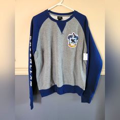 Time To Show Your House. Perfect Gift For Yourself Or Someone You Know Who Belongs To The Ravenclaw House. Brand New Never Worn Crew Neck Sweater. Christmas Just Around The Corner, Perfect To Gift That One Big Harry Potter Fan. Size Large Measures 22inches From Armpit To Armpit Meaures 28 Neck To Bottom Measures 24 On Sleeves #Harrypotter #Hufflepuff #Gryffindor #Slytherin #Ravenclaw #Hp #Christmas #Hogwarts #Potterhead #Wizards#Wizardingworld #Jkrowling #Potter #Harry #Snape #Oversize Harry Potter Sweater, Ravenclaw House, Sweaters Crewneck, Ravenclaw, Harry Potter Fan, Crew Neck Sweater, Blue Grey, Men Sweater, Harry Potter