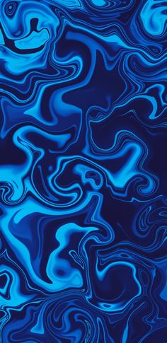 an abstract blue background with waves and swirls in the center, as well as some black