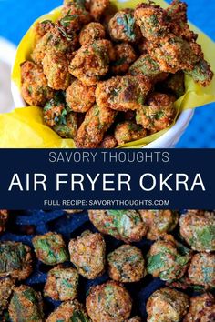 crispy air fryer fried okra is an easy appetizer for any occasion