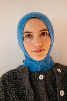 Stay warm and adorable in this cute and cozy balaclava made in a luxurious cashmere knit. 100% Cashmere. Blue Balaclava For Winter Cold Weather, Blue Balaclava For Cold Weather And Winter, Casual Blue Full Face Balaclava, Knit Balaclava, Knitted Balaclava, Florida Woman, Colors And Emotions, Knit Alpaca, Bow Jewelry