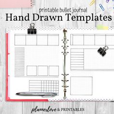 Bullet Journal Trackers, Bullet Journal Templates, Printable Bullet Journal, Bullet Journal Tracker, Bullet Journal Printables, Doodle Pages