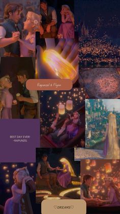 disney's sleeping beauty and the beast collage with images from princess aurora and prince navel