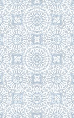 a blue and white background with an intricate design