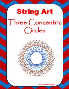 the book cover for string art three concentric circles