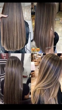 Highlights Brown Hair Balayage, Light Brunette Hair, Balayage Straight Hair, Rambut Brunette, Cotton Candy Hair, Trending Hair, Black Hair Balayage, Brown Hair Looks, Brown Hair Inspo