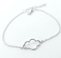 . 925 Sterling Silver Symbol of the protective presence of God. Clouds provide good things; they provide shade, relief from the hot sun and rain to bring coolness to the earth. It is a reminder that even if you feel that everything is going wrong, there is always something positive in everything. Clouds Accessories, Cloud Ring Silver, White Moon-shaped Bracelets For Gifts, Cloud Jewelry, Cloud Bracelet, Silver Cloud, Stylish Jewelry, Pretty Jewellery, Minimalist Jewelry