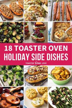 the collage shows different types of holiday side dishes