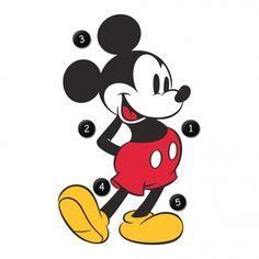 a mickey mouse with the numbers on it