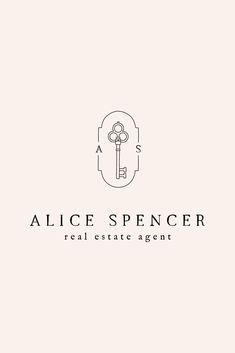 the logo for alice spencer real estate agent, which has been designed to look like an old