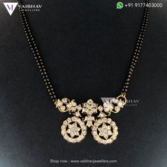 Black Beads Mangalsutra Design Diamond, Black Beets Gold Chain, Jewellery South Indian, Diamond Ornaments, Black Diamond Chain, Wedding Jewelry Sets Bridal Jewellery