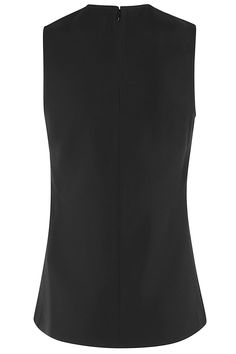 Tank Top - Ami Paris - Black color - Crew neck - Sleeveless - Back zipper closure - Regular fit Elegant Stretch Vest Tops, Sleek Viscose Tops For Formal Occasions, Fitted Elastane Tops For Formal Occasions, Formal Fitted Elastane Tops, Formal Fitted Top In Elastane, Sleek Stretch Top For Formal Occasions, Sleek Sleeveless Elastane Tops, Sleeveless Stretch Blouse For Formal Occasions, Formal Stretch Sleeveless Blouse