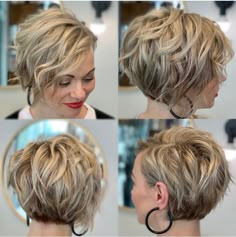 Hiukset Bixie Colour Hair Colors, Fine Flat Hair Haircuts Short, Utah Hair, Κούρεμα Bob, Short Hairstyles For Thick Hair, Longer Hair, Haircut For Thick Hair