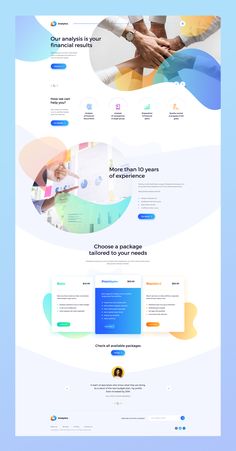 the landing page for this website is designed to look like it has many different colors and shapes