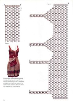 an old fashion dress pattern with the letter e in it's front and back