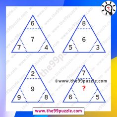 Triangle Reasoning Math: Can you replace the question mark in 14 seconds? Math Puzzles Brain Teasers, Brain Teaser Questions, Detective Riddles, Emoji Puzzle, What Am I Riddles, Brain Teasers For Adults, Brain Teasers With Answers, Brain Teasers For Kids, Math Riddles