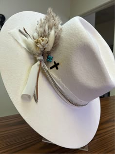 custom wool hats. You design the hat and I put it together! You can add embellishments and branding to all wool hats when messaging please include the following: hat color: ivory, dark brown, black, taupe, tan hat style: cowboy, rancher any branding you want and where on the hat you want it.  I have the full alphabet and numbers in small and large size  I also have over 100 different symbols available  you can also send inspo pics and colors/ theme you want for your hat on messager I will create Luxury White Felt Hat With Flat Crown, Custom Luxury Fur Felt Fedora, Custom Stocking Hats, Luxury White Country Hat Bands, White Wool Hat With Flat Brim, White Wool Flat Brim Hat, White Flat Brim Wool Hat, White Wool Hat With Short Brim, White Curved Brim Fur Felt Hat