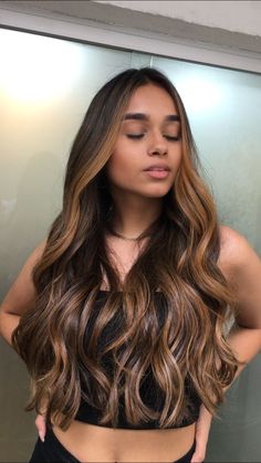 Balayage Hair Caramel, Black Hair Balayage, Brown Hair Inspo, Brown Hair Dye, Brunette Balayage Hair, Long Hair Color, Brown Hair Balayage, Hair Color Balayage