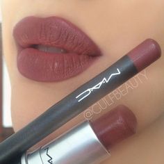 Mac Verve Lipstick, Maroon Lips, Makeup 101, Lip Combo, Makeup Tricks, Mac Makeup, Kiss Makeup, Mac Lipstick, Makeup Goals