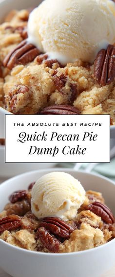 Image for Quick Pecan Pie Dump Cake Easy Pecan Pie Dump Cake, Pecan Pie Cobbler Dump Cakes, Pecan Cobbler Pie, Poor Man's Cake Recipe, Slow Cooker Dump Cake Recipes, Butter Pecan Dump Cake Recipes, Desserts For A Crowd Thanksgiving, Pecan Pie Dump Cake Easy, Easy Christmas Dump Cake