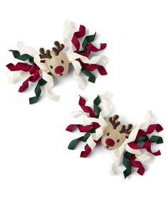 PRICES MAY VARY. CURLY HAIR CLIPS — With a reindeer center, this 2-pack of curly hair clips are a fun addition to all her holiday looks! DESIGN — Curly ribbons with reindeer center FEATURES — 100% polyester grosgrain and plastic clips CHRISTMAS CABIN — From baking sweet holiday treats to opening presets on Christmas day, she's ready to celebrate the jolliest holiday in bow-to-toe looks from our Christmas Cabin Collection! GYMBOREE — Celebrate every moment of childhood with fun kid's clothing. Sh Christmas Cabin, Christmas Hair Bows, Christmas Challenge, Holiday Bows, Jolly Holiday, Toddler Headbands, Gymboree Girl, Plastic Clips, Christmas Hair