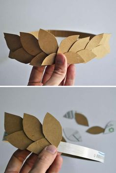 the paper leaves are cut out to look like they have been made into something else