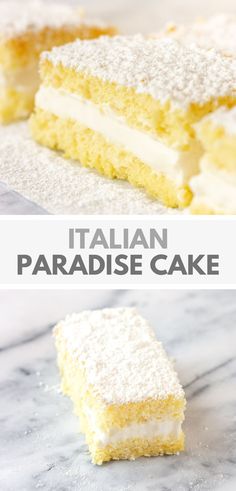 Paradise Cake Recipe Italian Paradise Cake, Genoa Sponge Cake, Italian Sponge Cake With Custard, Sponge Cake Flavour Ideas, Layered Sponge Cake, Italian Vanilla Cake, Chinese Bakery Cake, Sponge Cake Flavours, Italian Sponge Cake Recipe