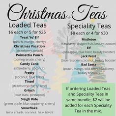 the christmas teas are available for purchase