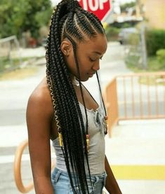 30 Latest Fulani Braids Hairstyle Ideas Of 2020 | ThriveNaija Ponytails Hairstyles, Long Cornrows, Cornrow Ponytail, Braids Ponytail, Tan Skin Blonde Hair, American Hairstyles, Braided Ponytail Hairstyles, Girls Hairstyles Braids, Girls Braids