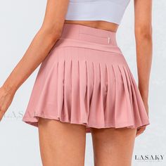 Lasaky - Semi-Sheer Performance Tennis Skirt with Double Layer Protection, Dance Ruffle Skirt for Running, Breathable Athletic Mini Skirt Short Tennis Skirt, Trend Dance, Purple Periwinkle, Autumn Fabric, Halter Dress Short, Golf Skirt, Pleated Tennis Skirt, Tube Top Dress, Cardigan Sweater Dress