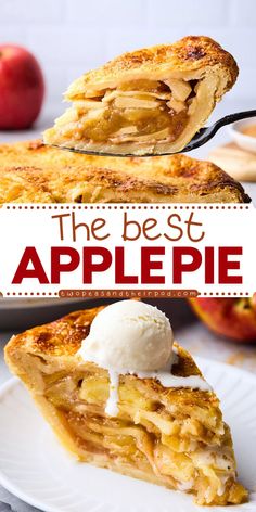 Bake the best Apple Pie for a classic Christmas dessert idea! This easy to make recipe features a no fail pie crust filled with apples and warm spices, making it the perfect holiday baking recipe. Serve it warm with vanilla ice cream for a delicious vegetarian treat. Enjoy every bite! Best Ever Apple Pie, Best Apple Pie Recipe, Classic Apple Pie Recipe, The Best Apple Pie, Apple Pie Recipe Homemade, Perfect Apple Pie, Apple Pie Recipe Easy, Savory Pies Recipes, Homemade Apple Pie